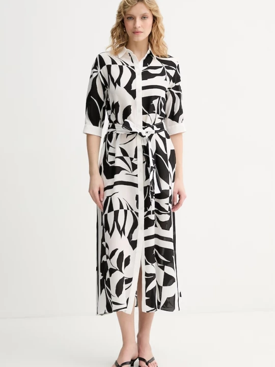 Zdjęcie produktu Max Mara Beachwear sukienka letnia jedwabna ANGIO biały
