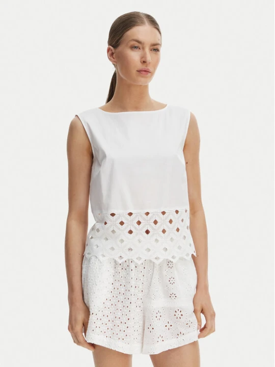 Zdjęcie produktu Max Mara Beachwear Top Maggio 2616161039 Biały Regular Fit
