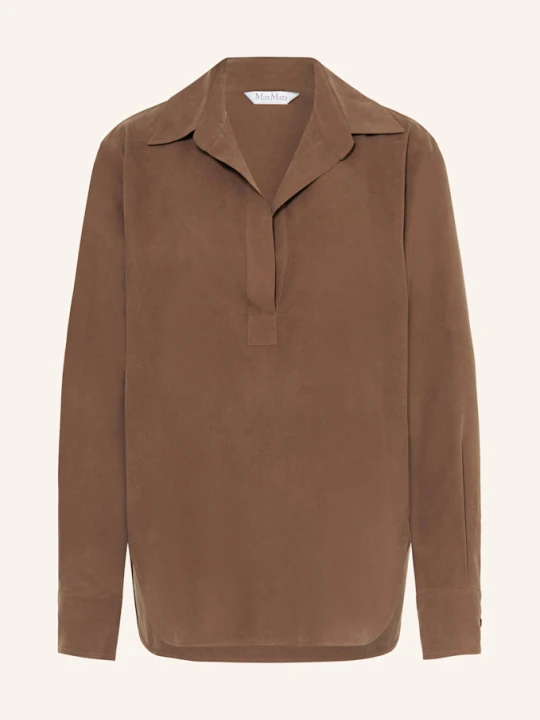 Zdjęcie produktu Max Mara Bluzka Mirko Z Jedwabiu braun BRĄZOWY