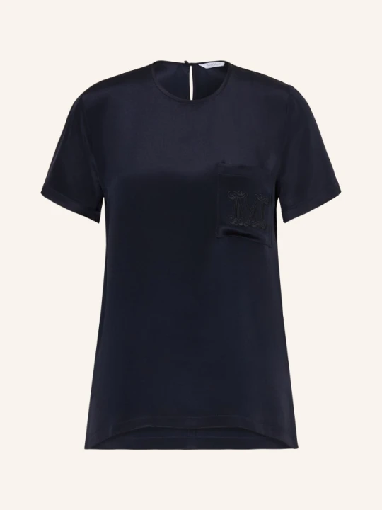 Zdjęcie produktu Max Mara Bluzka Pagano Z Jedwabiu blau GRANATOWY