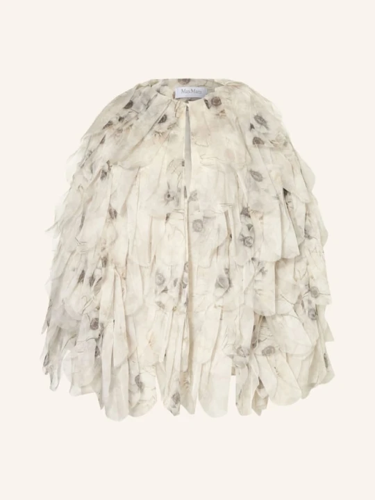 Zdjęcie produktu Max Mara Jedwabna Kurtka Chiffon Z Falbanami grau