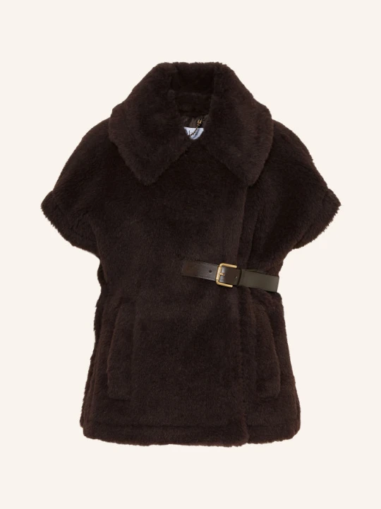 Zdjęcie produktu Max Mara Kamizelka Z Sztucznego Futra New Abavo Z Alpaką braun CIEMNOBRĄZOWY
