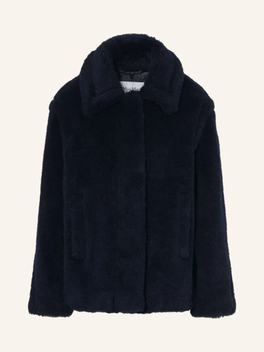 Zdjęcie produktu Max Mara Kurtka Z Futra Teddy Fuggito Z Alpaką blau GRANATOWY