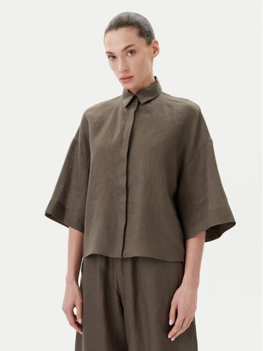 Zdjęcie produktu Max Mara Leisure Koszula Mirano 2516111028 Zielony Relaxed Fit