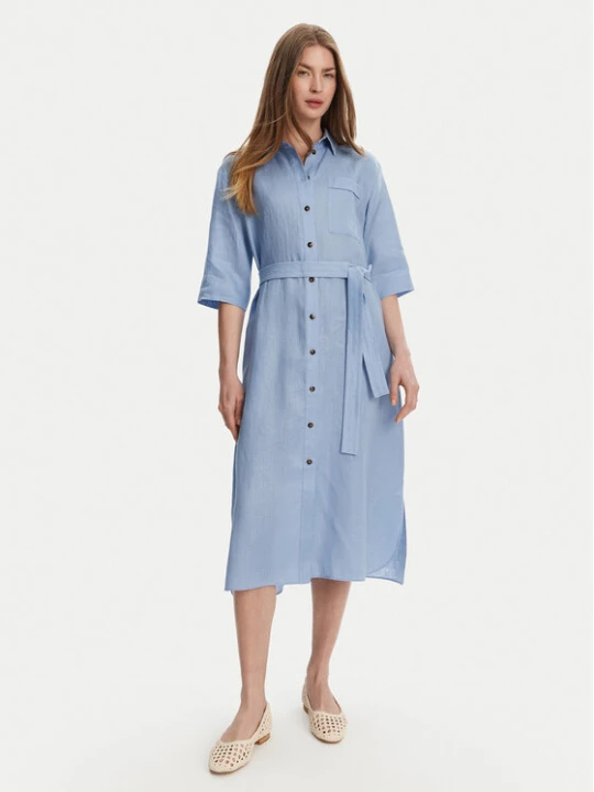 Zdjęcie produktu Max Mara Leisure Sukienka koszulowa Salute 2516221028 Błękitny Regular Fit Niebieski jasny