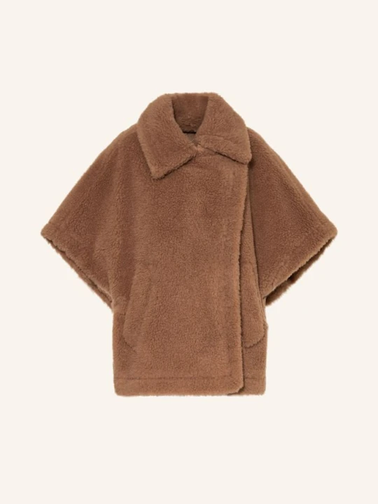 Zdjęcie produktu Max Mara Peleryna Tebe Z Wełną Z Wielbłąda braun CAMELOWY