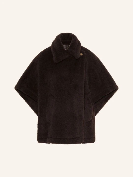 Zdjęcie produktu Max Mara Peleryna Ze Sztucznego Futra tebe1 Z Alpaki braun CIEMNOBRĄZOWY