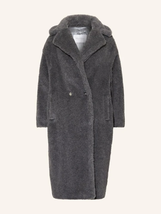 Zdjęcie produktu Max Mara Płaszcz Pluszowy Oversize Teddy grau SZARY