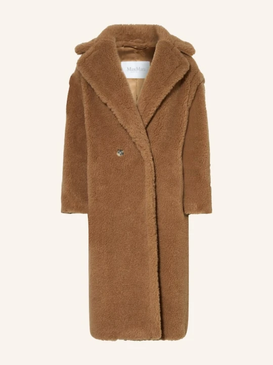 Zdjęcie produktu Max Mara Płaszcz Z Pluszowego Materiału Teddy Z Wielbłądziej Sierści braun CAMELOWY