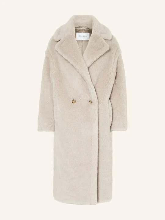 Zdjęcie produktu Max Mara Płaszcz Ze Sztucznego Futra Tedgirl Z Dodatkiem Alpaki beige