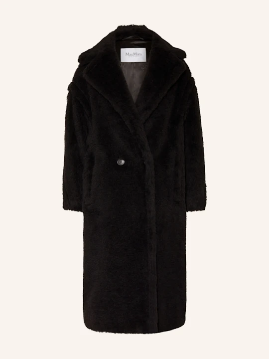 Zdjęcie produktu Max Mara Płaszcz Ze Sztucznego Futra Tedgirl Z Dodatkiem Alpaki schwarz CZARNY
