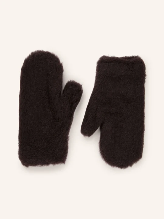 Zdjęcie produktu Max Mara Rękawiczki Z Jednym Palcem Ombrato Z Kaszmirem braun CIEMNOBRĄZOWY