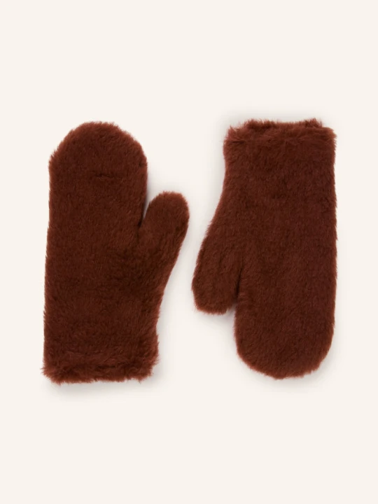 Zdjęcie produktu Max Mara Rękawiczki Z Jednym Palcem Ombrato Z Kaszmirem rot CIEMNOCZERWONY