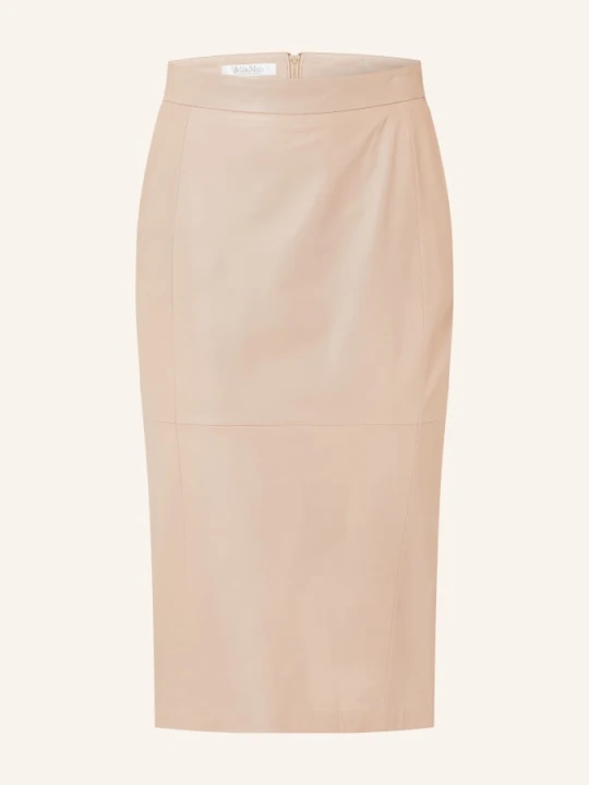 Zdjęcie produktu Max Mara Skórzana Spódnica Ricamo beige