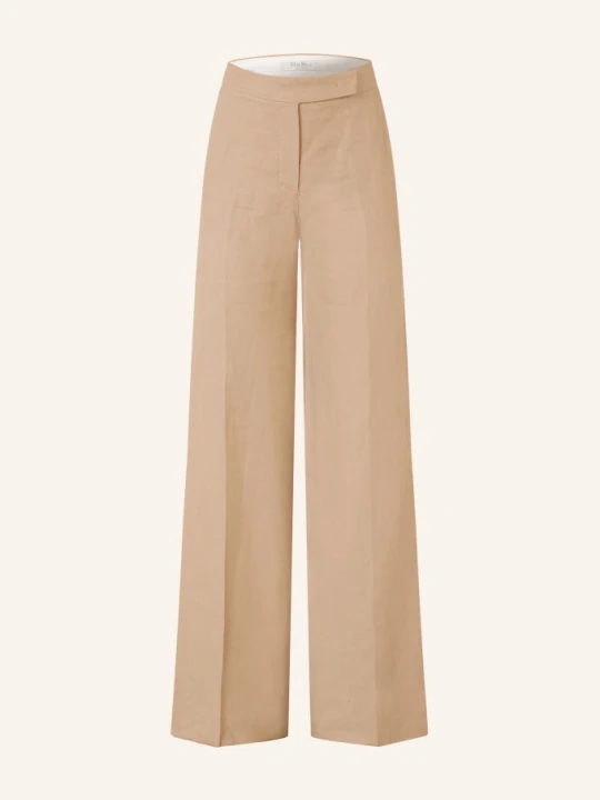 Zdjęcie produktu Max Mara Spodnie Marlene Big Z Lnu beige