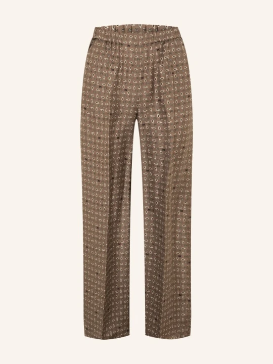 Zdjęcie produktu Max Mara Spodnie Marlene Vischio Z Jedwabiu braun brązowy