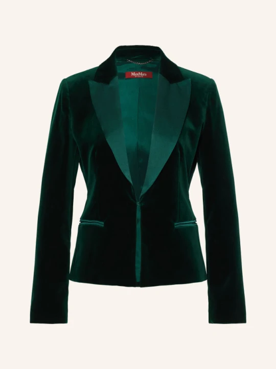 Zdjęcie produktu Max Mara Studio Aksamitna Marynarka Filante gruen CIEMNOZIELONY
