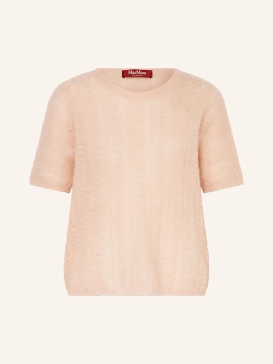 Zdjęcie produktu Max Mara Studio Dzianinowa Koszulka Terzo Z Dodatkiem Moheru rosa ŁOSOSIOWY
