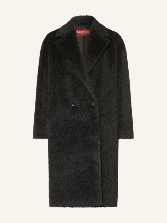 Zdjęcie produktu Max Mara Studio Płaszcz Ze Sztucznego Futra Urbano Z Alpaką schwarz CZARNY