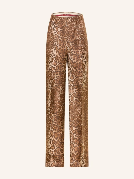 Zdjęcie produktu Max Mara Studio Spodnie Marlene Romana Z Jedwabiu braun