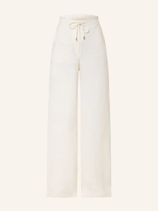 Zdjęcie produktu Max Mara Studio Spodnie Z Lnu Pelota weiss ECRU