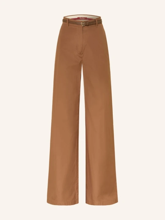 Zdjęcie produktu Max Mara Studio Spodnie Z Marlowej Tkaniny Farea braun BRĄZOWY