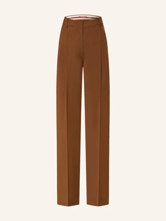 Zdjęcie produktu Max Mara Studio Spodnie Z Marlowym Materiałem Bacio braun BRĄZOWY