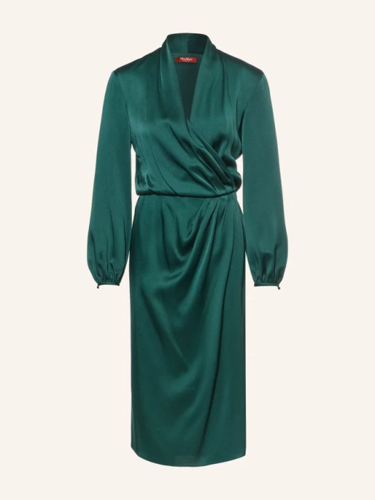 Zdjęcie produktu Max Mara Studio Sukienka Kopertowa Miss Z Satyny gruen CIEMNOZIELONY