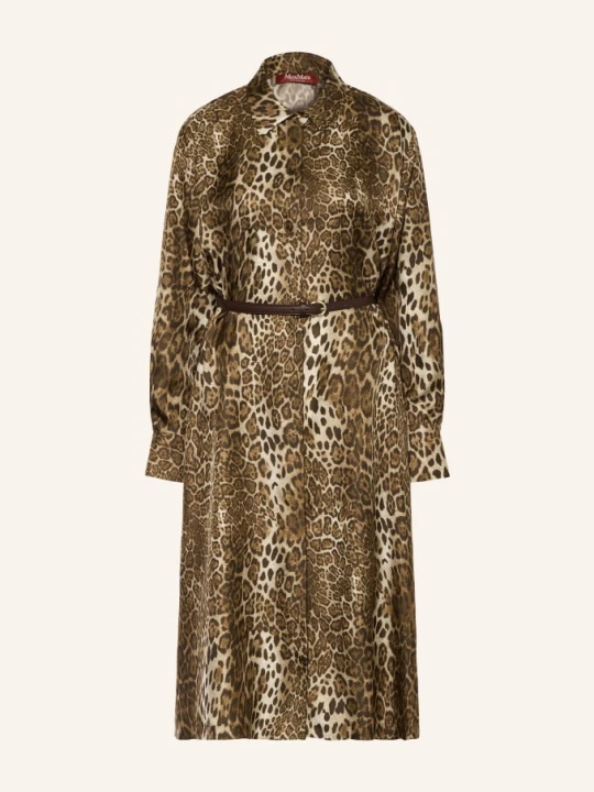 Zdjęcie produktu Max Mara Studio Sukienka Koszulowa Vigile Z Jedwabiu braun brązowy