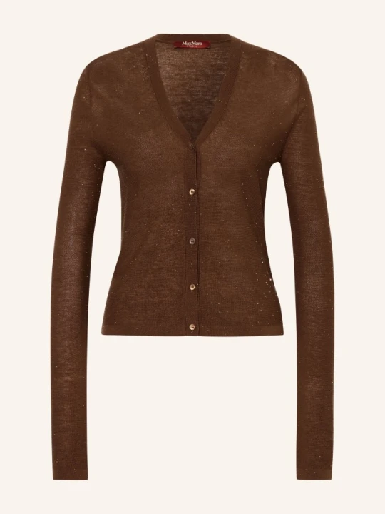 Zdjęcie produktu Max Mara Studio Sweter Febo Z Jedwabiem I Cekinami braun BRĄZOWY