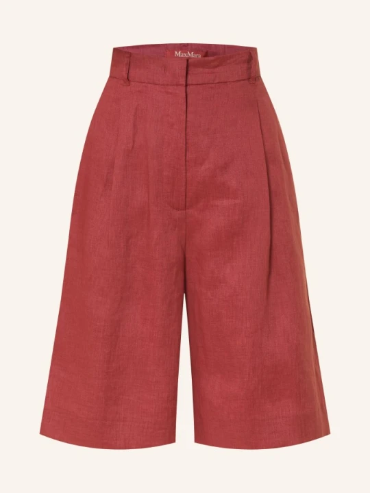 Zdjęcie produktu Max Mara Studio Szorty Lniane Caravan rot CIEMNOCZERWONY