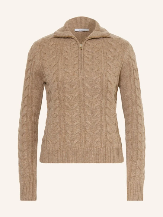 Zdjęcie produktu Max Mara Sweter Typu Troyer Z Kaszmiru Libero beige