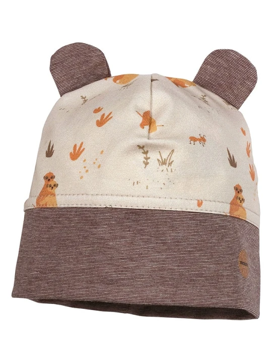 Zdjęcie produktu MaxiMo Czapka beanie w kolorze brązowo-kremowym rozmiar: 47 cm