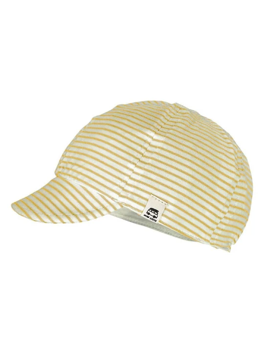 Zdjęcie produktu MaxiMo Czapka "Stripes" w kolorze żółto-kremowym rozmiar: 47 cm
