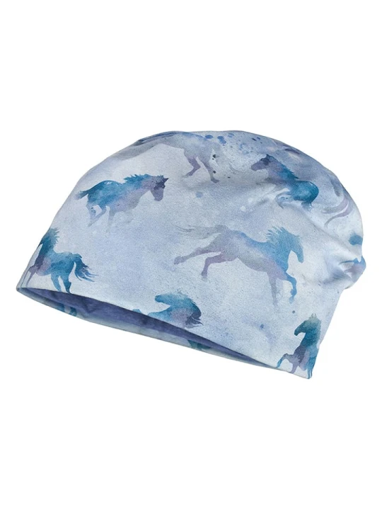 Zdjęcie produktu MaxiMo Dwustronna czapka beanie w kolorze niebieskim rozmiar: 51 cm