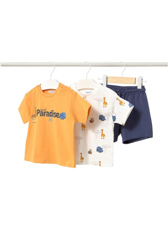 Zdjęcie produktu Mayoral Komplet 2 t-shirtów i spodenek 1669 Kolorowy Regular Fit