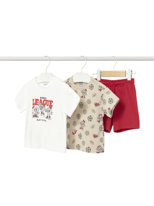 Zdjęcie produktu Mayoral Komplet 2 t-shirtów i spodenek 1669 Kolorowy Regular Fit