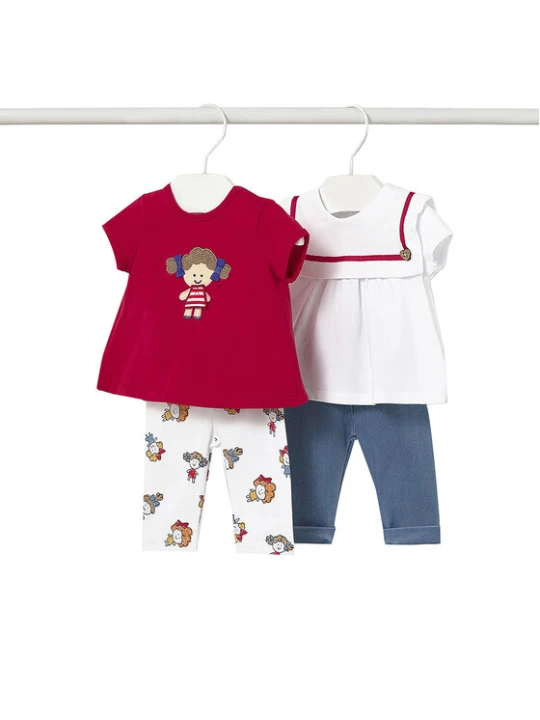Zdjęcie produktu Mayoral Komplet 2 t-shirtów i spodenek 1736 Kolorowy Regular Fit
