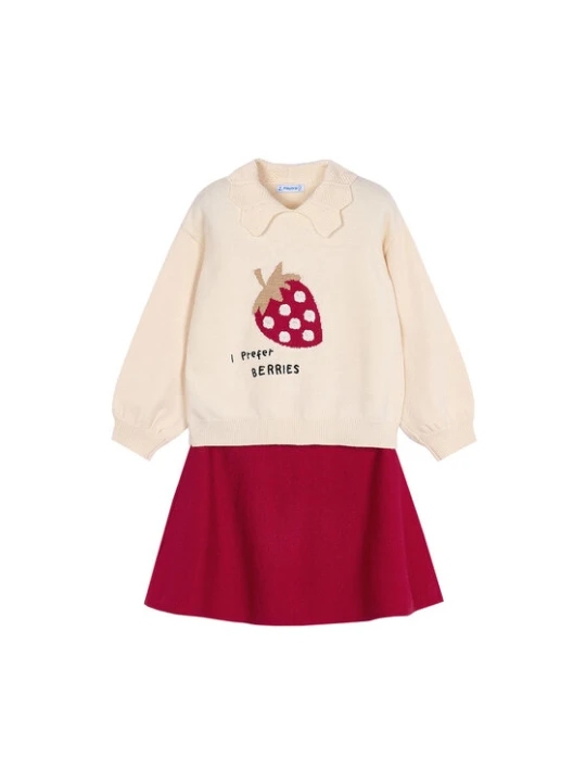 Zdjęcie produktu Mayoral Komplet bluza i spódniczka 4932 Beżowy Regular Fit