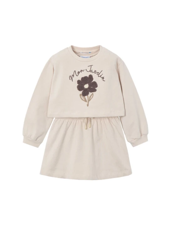 Zdjęcie produktu Mayoral Komplet bluza i sukienka 4927 Beżowy Regular Fit