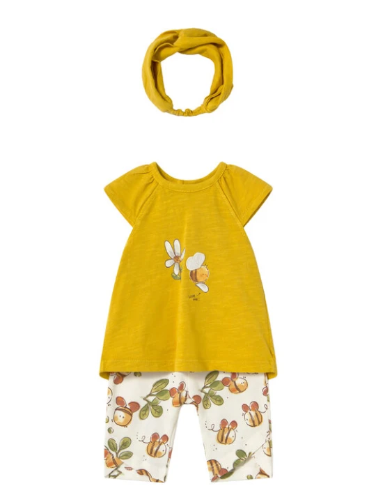 Zdjęcie produktu Mayoral Komplet t-shirt i legginsy 1763 Żółty Regular Fit