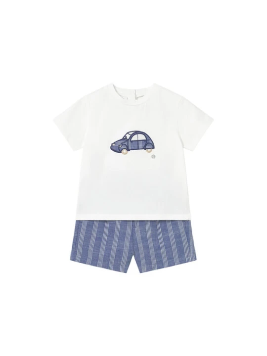 Zdjęcie produktu Mayoral Komplet t-shirt i spodenki 1227 Niebieski Regular Fit