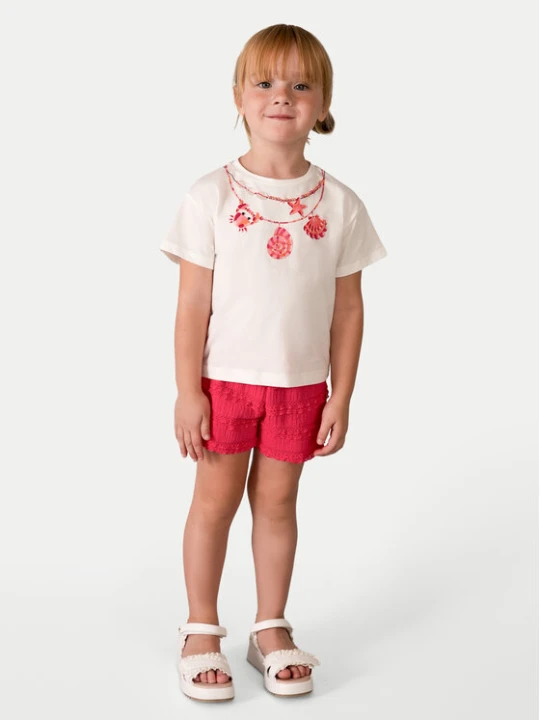 Zdjęcie produktu Mayoral Komplet t-shirt i spodenki 3231 Czerwony Regular Fit