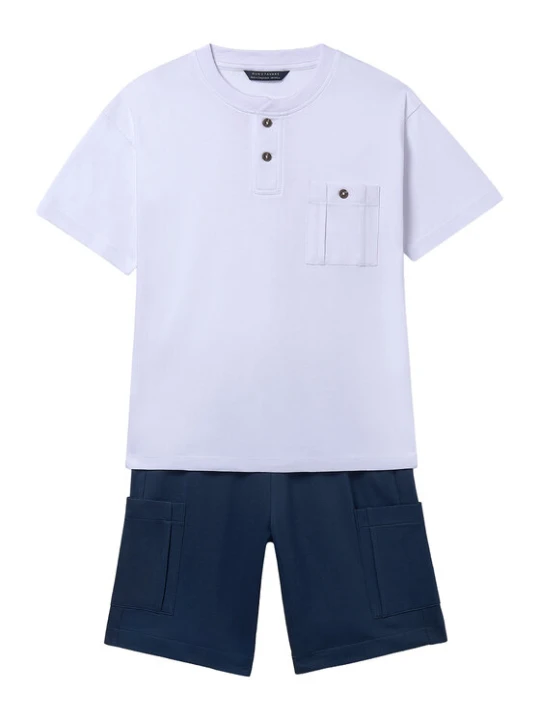 Zdjęcie produktu Mayoral Komplet t-shirt i spodenki 6686 Granatowy Regular Fit