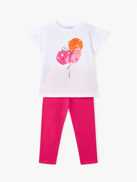 Zdjęcie produktu Mayoral Komplet top i legginsy 3726 Biały Regular Fit