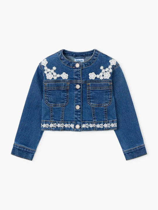 Zdjęcie produktu Mayoral Kurtka jeansowa 3453 Granatowy Cropped Fit