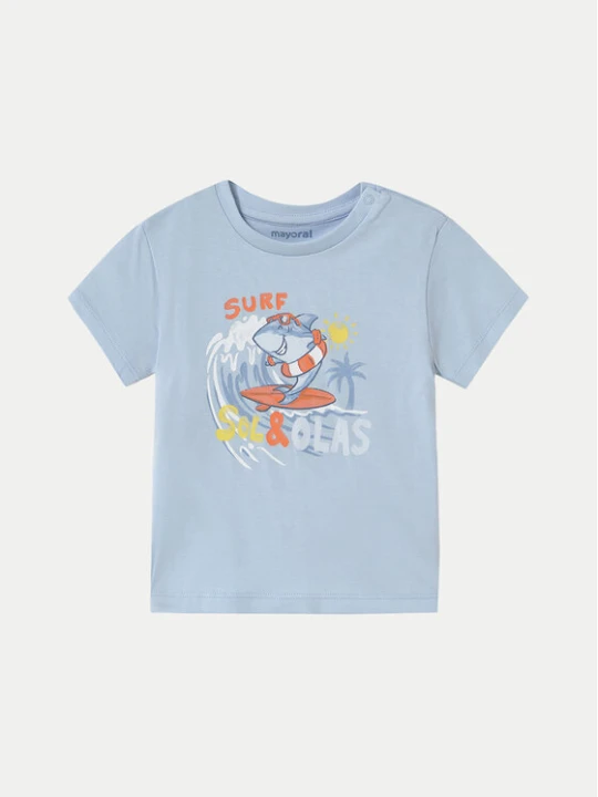 Zdjęcie produktu Mayoral T-Shirt 1065 Błękitny Regular Fit Niebieski jasny