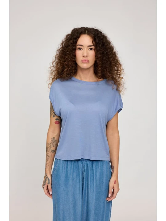 Zdjęcie produktu MAZINE Koszulka "Cropped" w kolorze błękitnym rozmiar: XL