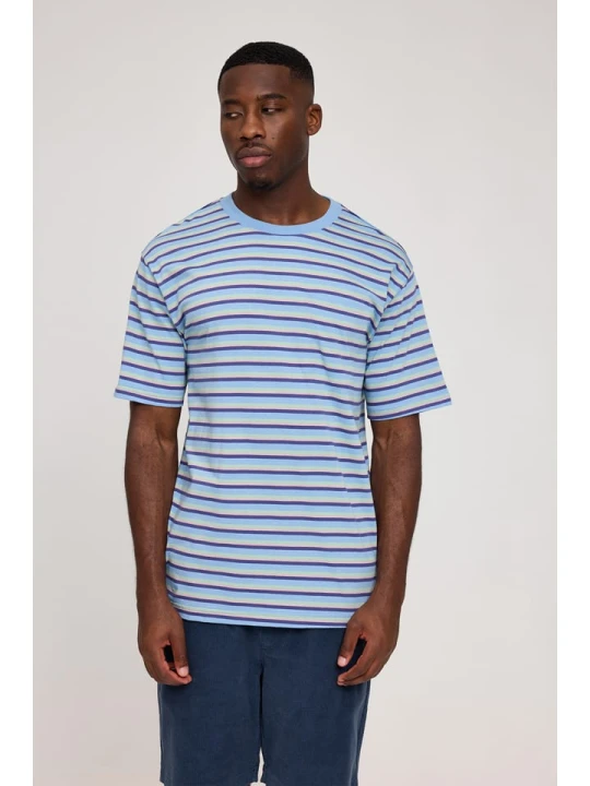 Zdjęcie produktu MAZINE Koszulka "Fine Striped" w kolorze niebieskim rozmiar: M