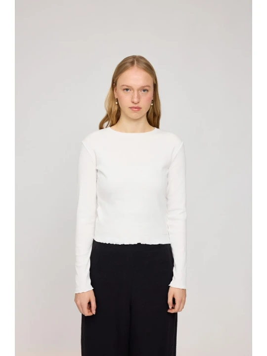 Zdjęcie produktu MAZINE Koszulka "Ribbed" w kolorze kremowym rozmiar: XL
